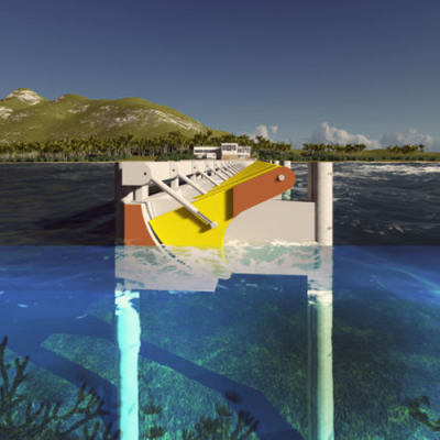 波浪能发电滤波堤